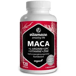 MACA 10:1 hochdosiert+L-Arginin+OPC+Vit.vegan Kps. 120 St