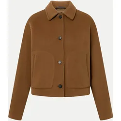 Hemdjacke aus Woll-Mix Braun 36