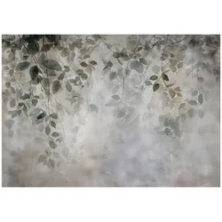 FOTOTAPETE Blätter Hängend Grau 300x210 cm