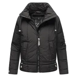 NAVAHOO Damen Winter Jacke Recyceltes Kurz Winterjacke gefütterter Steh Kragen Luftzauber