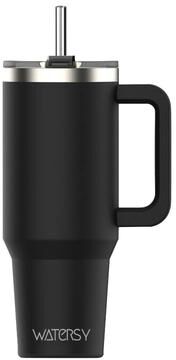 Uplifted Finds 20oz Stainless Steel Insulated Tumbler With Handle And Straw Portable Car Travel Thermal Mug black
