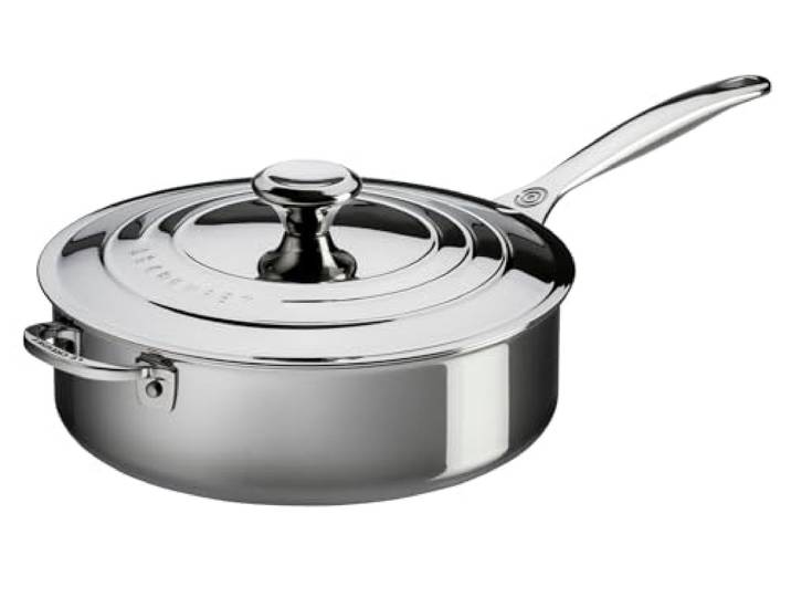 Le Creuset Signature Edelstahl Sautépfanne mit Deckel, Ø 24 cm, 3-ply PLUS Edelstahl