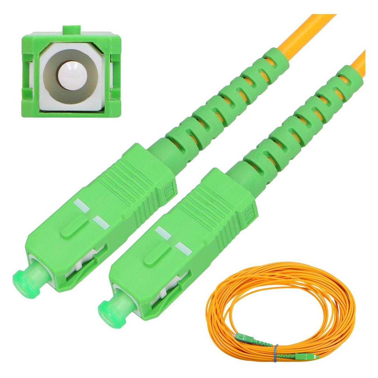 Extralink SC/APC-SC/APC | Patchcord | Jednomodowy, Simplex, G652D, 3mm, 1m (1 m) (EX.10253)