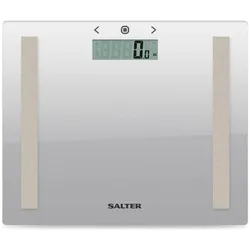 Salter, Personenwaage, 9113 SV3RAREU16 Compact Glass Analyser Bathroom Scales - Silver (150 kg)