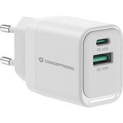 Conceptronic ALTHEA19W33 2-Port 33W GaN USB PD Charg USB Ladegerät 33 W USB-A, USB-C® USB PD Weiß 120551103101