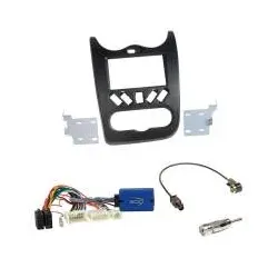 Dacia Duster (SD) 2012 - 12/2013 Einbauset 2-DIN Radioblende + Lenkradadapter...