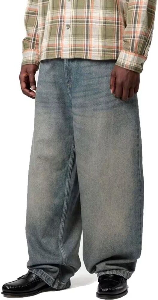 Carhartt Wip Pantalón Vaquero Baggy Brandon I035893014q Azul Desgastado L Hombre