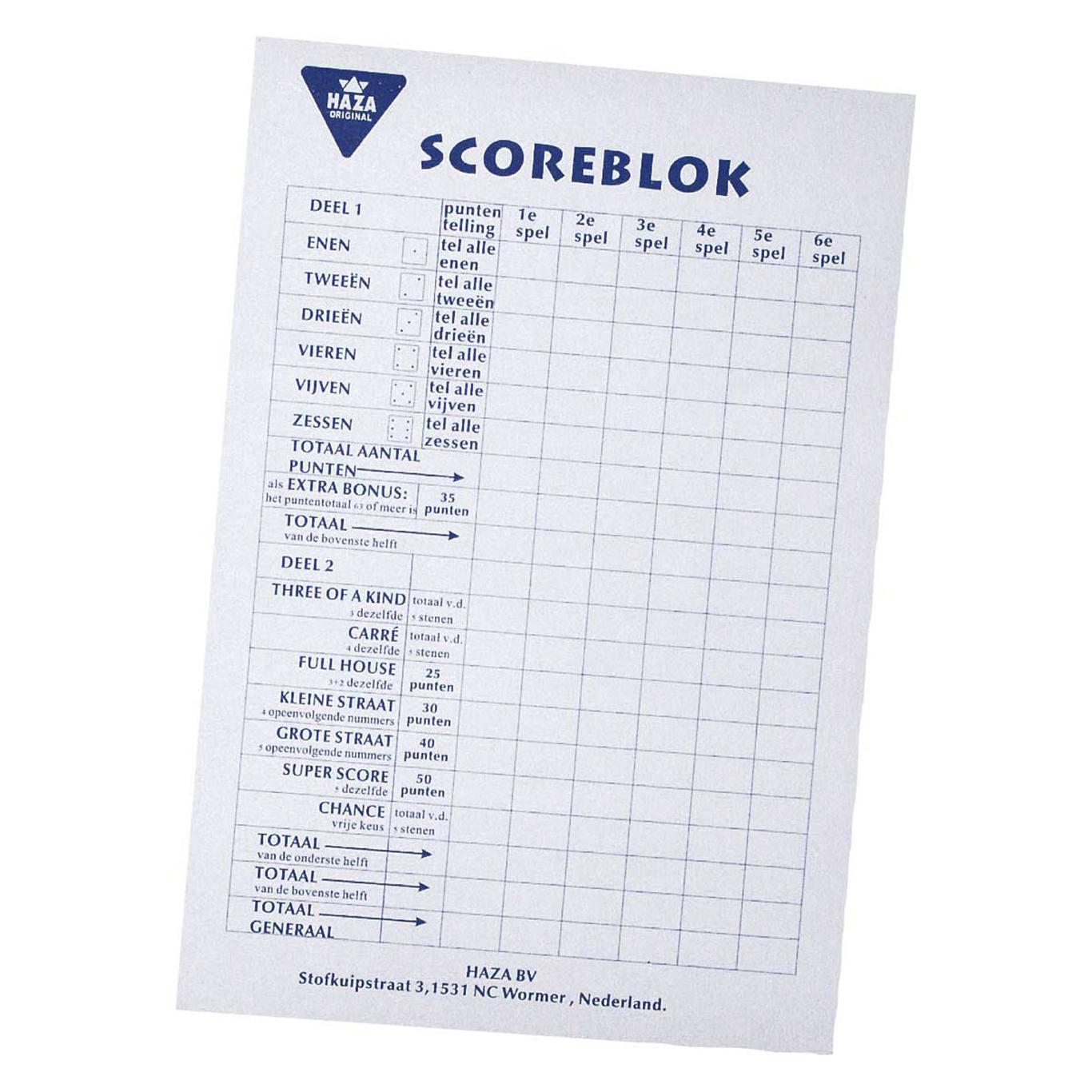Haza Partitur Blöcke gross, 50 Blatt (Niederländisch) (21206732)