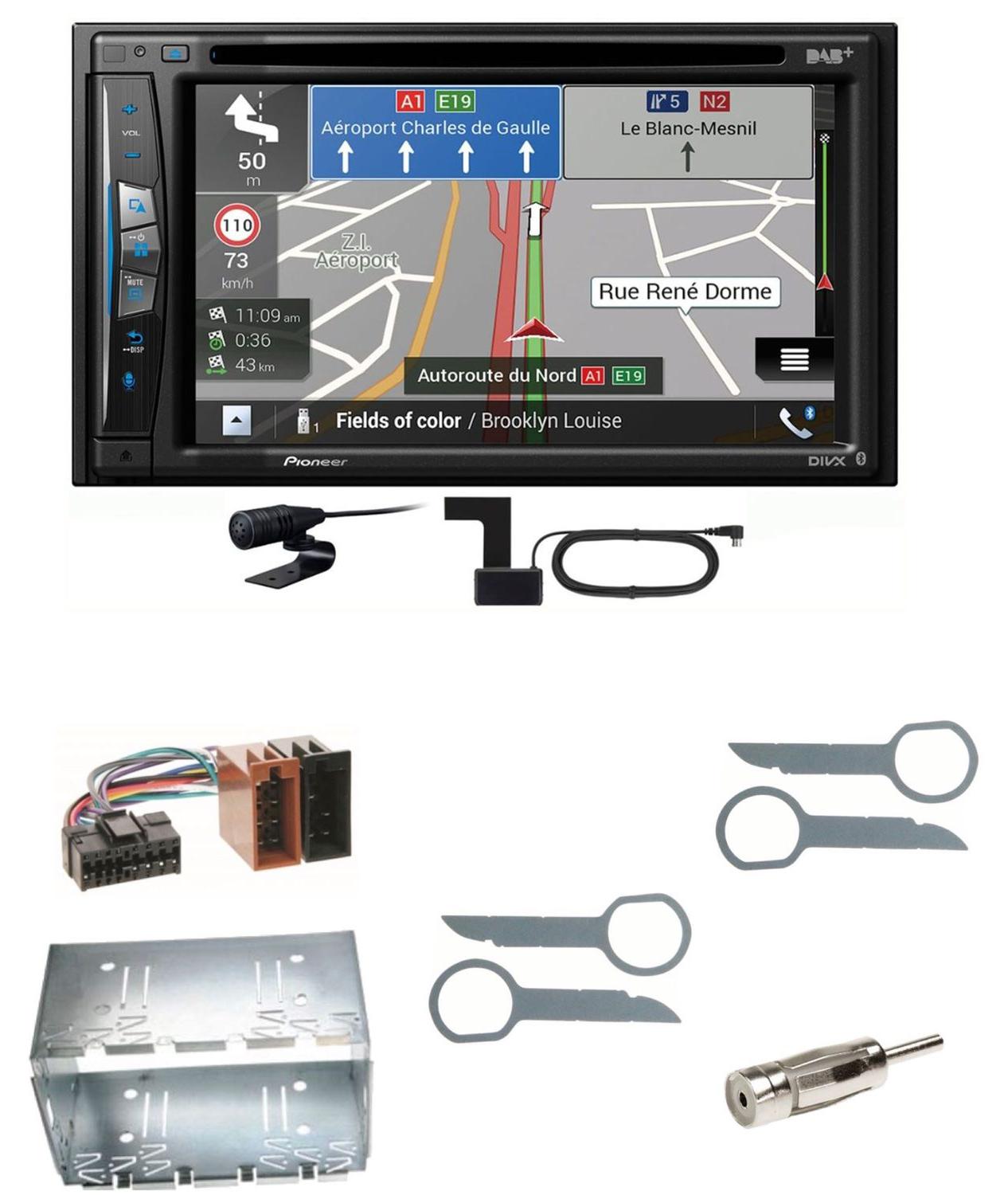 Pioneer AVIC-Z730DAB USB DAB+ MP3 Navigation CD Einbauset für Mercedes ML W163