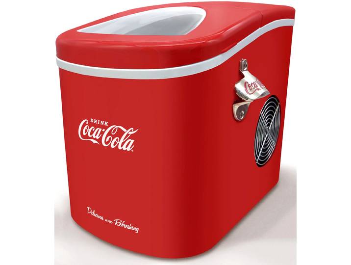SALCO Eiswürfelmaschine Coca-Cola SEB-14CC , rot, B:35,8cm H:24,2cm T:32,8cm, Eiswürfelbereiter, Eiswürfelmaschine