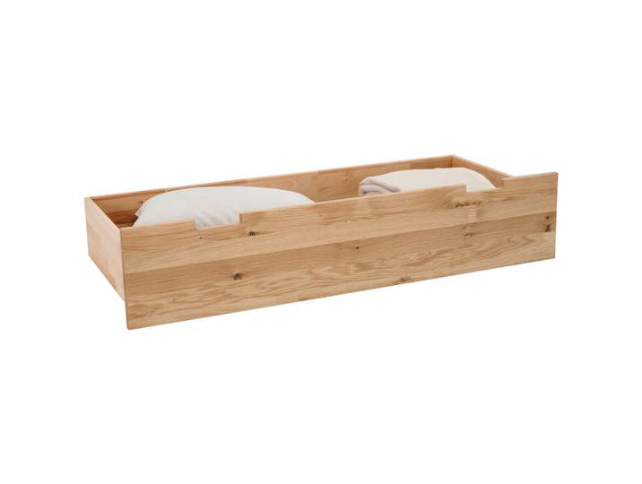 Linea Natura Bettschubkasten, Eiche, Holz, Eiche, massiv, 137x29x62 cm, Schlafzimmer, Betten, Bettkasten