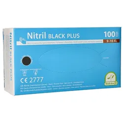 Medi-Inn® Classic 100 "Medi-Inn® Classic" Handschuhe, Nitril puderfrei "Black Plus" schwarz Größe XL