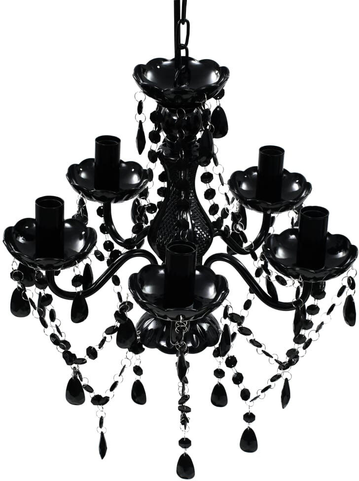 Rosdorf Park Crystal Light 5 Bulbs Black