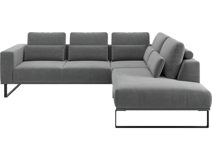 Ecksofa MUSTERRING JUSTB PM100, stilvoller Lounge-Komfort von Musterring , grau, B:268cm H:88cm T:232cm, 100% Polyester, Sofas, Ecksofa, Kollektion Bettina Zimmermann, optionaler Sitzvorzug & Fuß-Auswahl