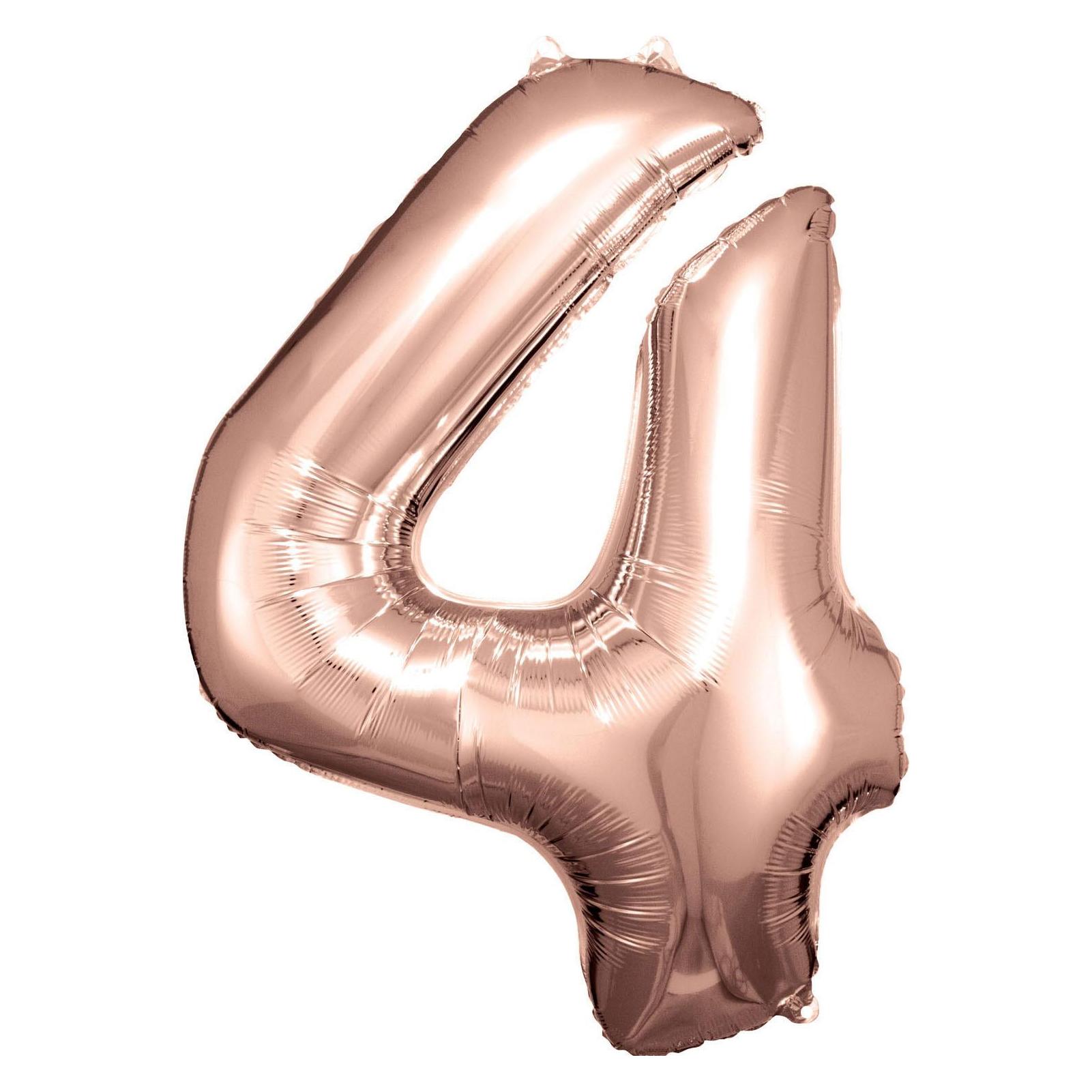 Amscan Folienballon Zahl 4 (1x) (9906279)