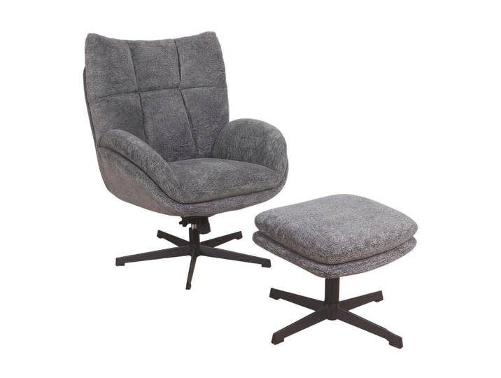 Relaxsessel Houston Chenille dunkelgrau, B: 76cm