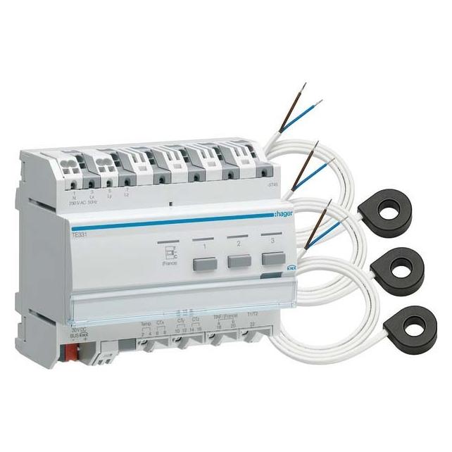 Hager Messwertgeber KNX TE332 f.3Stromkreise m.3Wandlern (TE332)