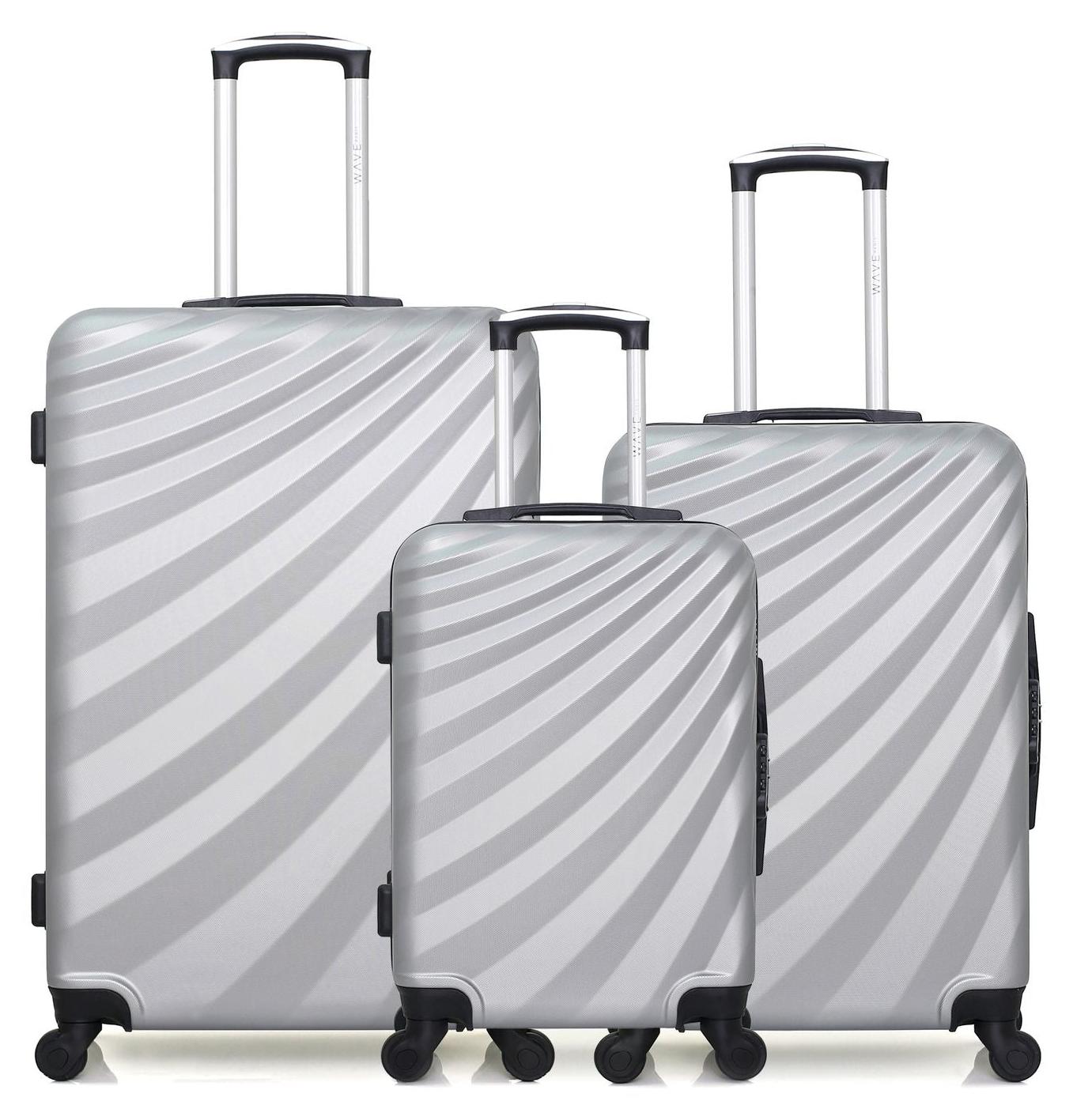 WAVE PARIS - Set bestehend aus 3 Koffern - Großer Koffer, Weekender und Handgepäckkoffer - Modell DANUBE
