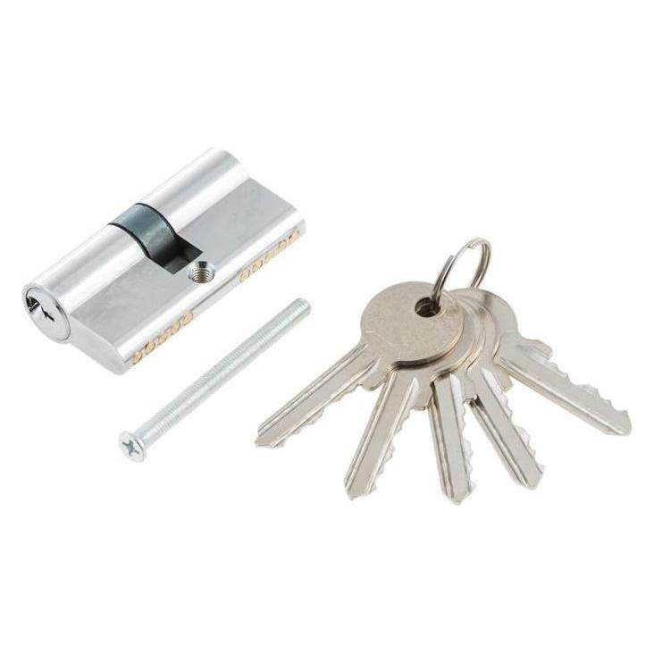 Haushalt CYLINDER LOCK 60MM 30X30 CHROME 5 KEYS (33033298)