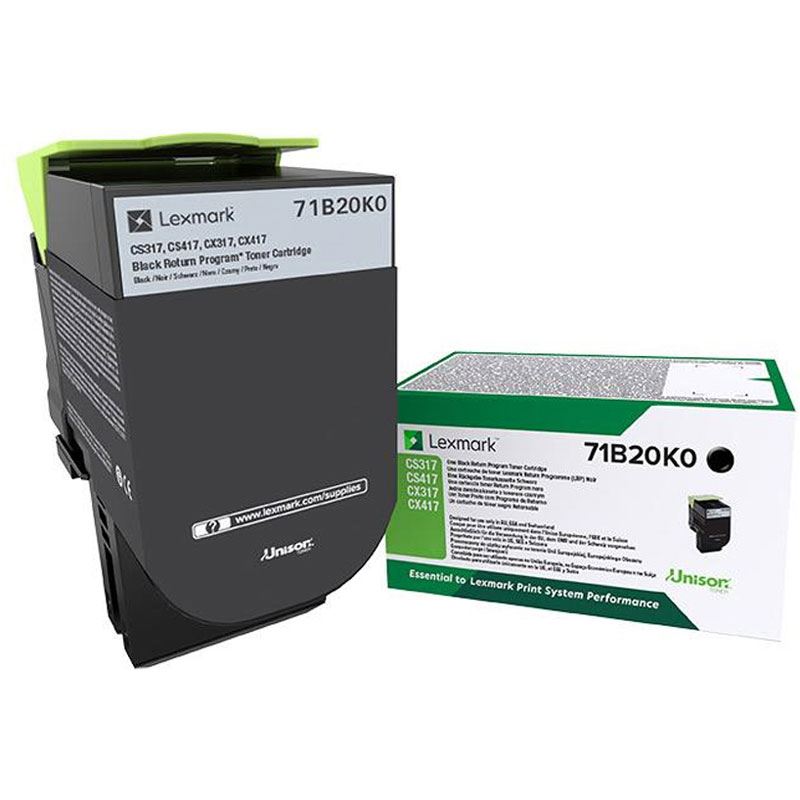 Lexmark CS/CX317 schwarz RÜCKGABE TONERKASSETTE SMB-LINE (3K), Kapazität: 3000