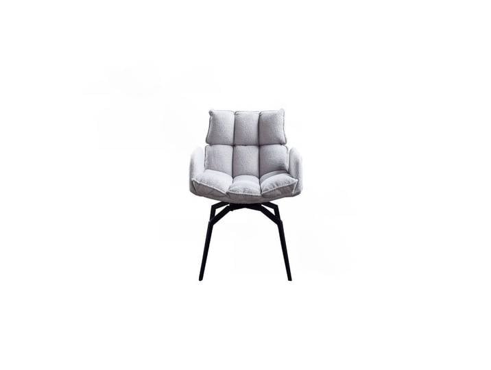 Kawola Esszimmerstuhl Baro Grau Webstoff Drehbar (360°) (1er-Set), Textil, 59x86x65 cm, Esszimmer, Stuhl, Armlehnstühle