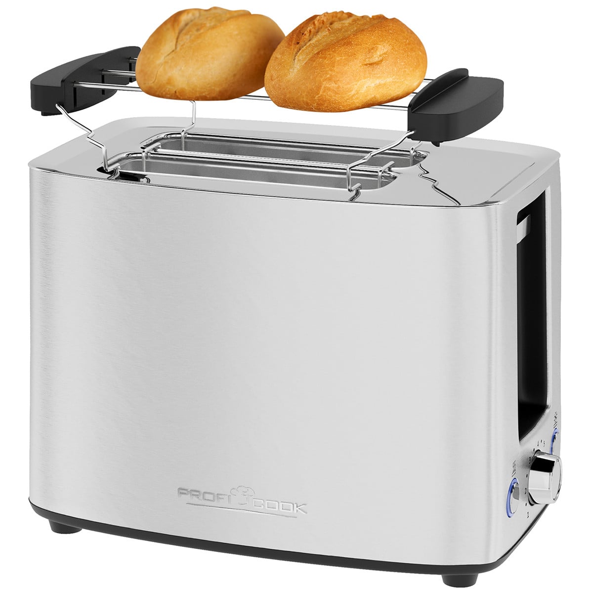 ProfiCook PC TA 1279 Roaster van roestvrij staal met extra brede gleuven en broodverwarmingsfunctie