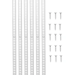 VEVOR Regalpilaster, 1846 mm, 20er-Pack, verstellbare Regalhalterungen, Einsteck-Pilasterleisten-Standards mit 140 Schrauben, geeignet für Wandregalsystem, Schrankorganisation
