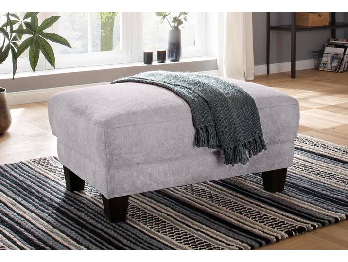 Hocker, Silber, 101x48 cm, Luxus-Microfaser, Mit Stauraum & Federkern, Klassisch, Home-affaire