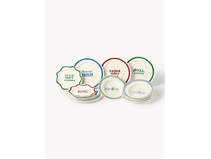 Porzellan-Geschirr-Set Tutti mit Dekor-Motiv, 4 Personen, 12er-Set