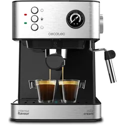 Cecotec Cumbia Power Espresso 20 Barista Aromax Kaffeemaschine Professionale, Siebträgermaschine, Schwarz, Silber, Grau