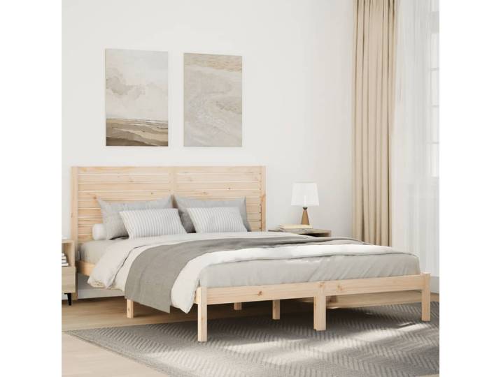 vidaXL Massivholzbett Extra Lang ohne Matratze 140x210 cm
