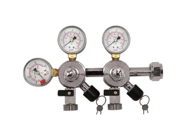 ich-zapfe.de Druckminderer 2 - Druck Anzeigen für Bier Zapfanlage 3 Bar
