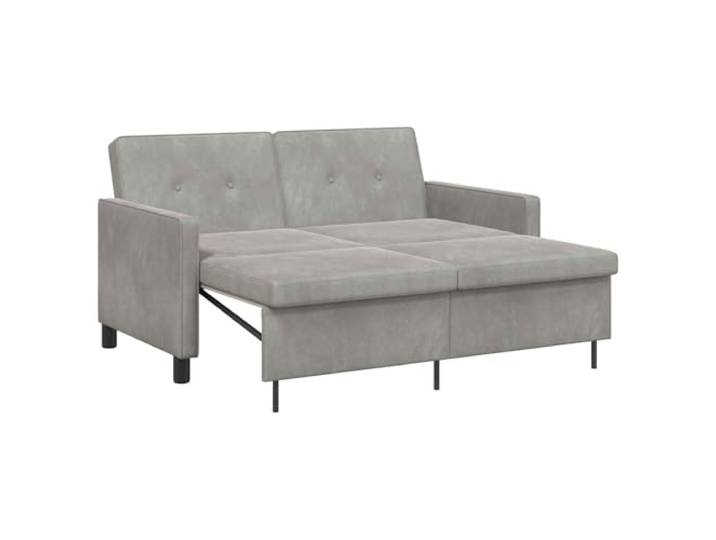 Todiikf 2-Sitzer Schlafsofa Hellgrün Klappsofa Stoff Couch 154cm Kompakte Couch mit verstellbarer Lehne für Wohnzimmer und Schlafzimmer. Ausziehbar mit 4 abnehmbaren Kissen.