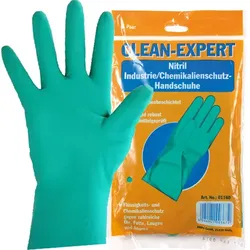 Chemikalien Schutzhandschuhe Ampri Clean Expert grün M Gr. 8-9, Nitrilhandschuhe latexfrei und silikonfrei