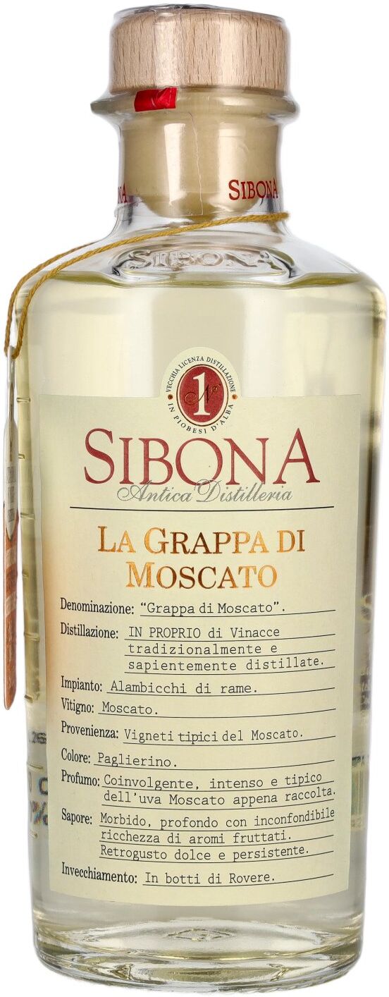 Sibona La Grappa di MOSCATO 40% Vol. 0,5l
