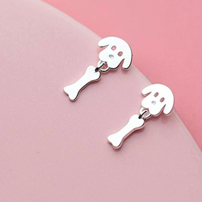 All Categories Goods Sterling Silver Women Jewelry Earrings, Cute Dog Bone Delicate Studs Sterling Silver Women Jewelry Earrings, Cute Dog Bone Delicate Studs