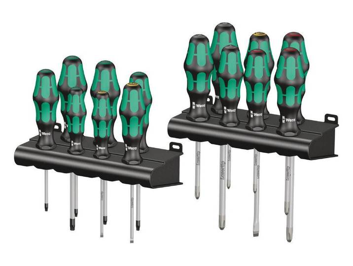 Schraubendreher WERA Kraftform Big Pack 300 , silber (silberfarben), Stahl, Schraubendreher, Schraubendreher