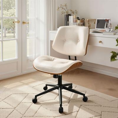 OVIOS Armless Adjustable Rivet Design Office Chair