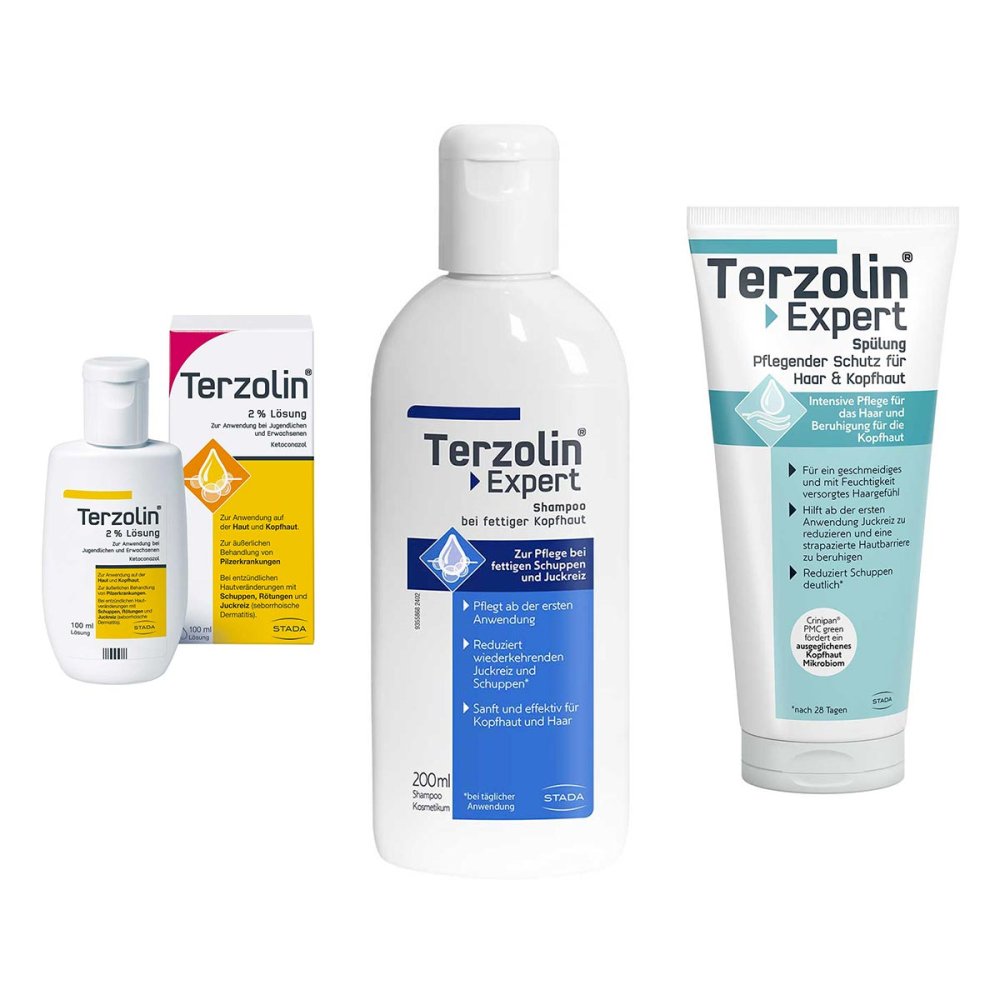 STADA Consumer Health Deutschland GmbH Terzolin 2% Lösung + Expert Shampoo fettige Kopfhaut + Spülung 08103207