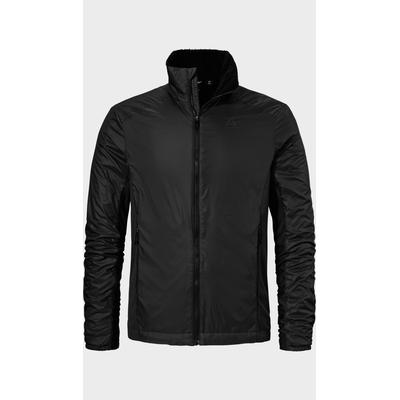 Outdoorjacke SCHÖFFEL "Ins Jacket Style Samaia MEN", Herren, Gr. 52, 9990, schwarz, Oberstoff: 100% Nylon. Oberstoff: 100% Polyester. Futter: 100% Polyester, regular fit, hoch geschlossener Ausschnitt, Jacken Outdoorjacke