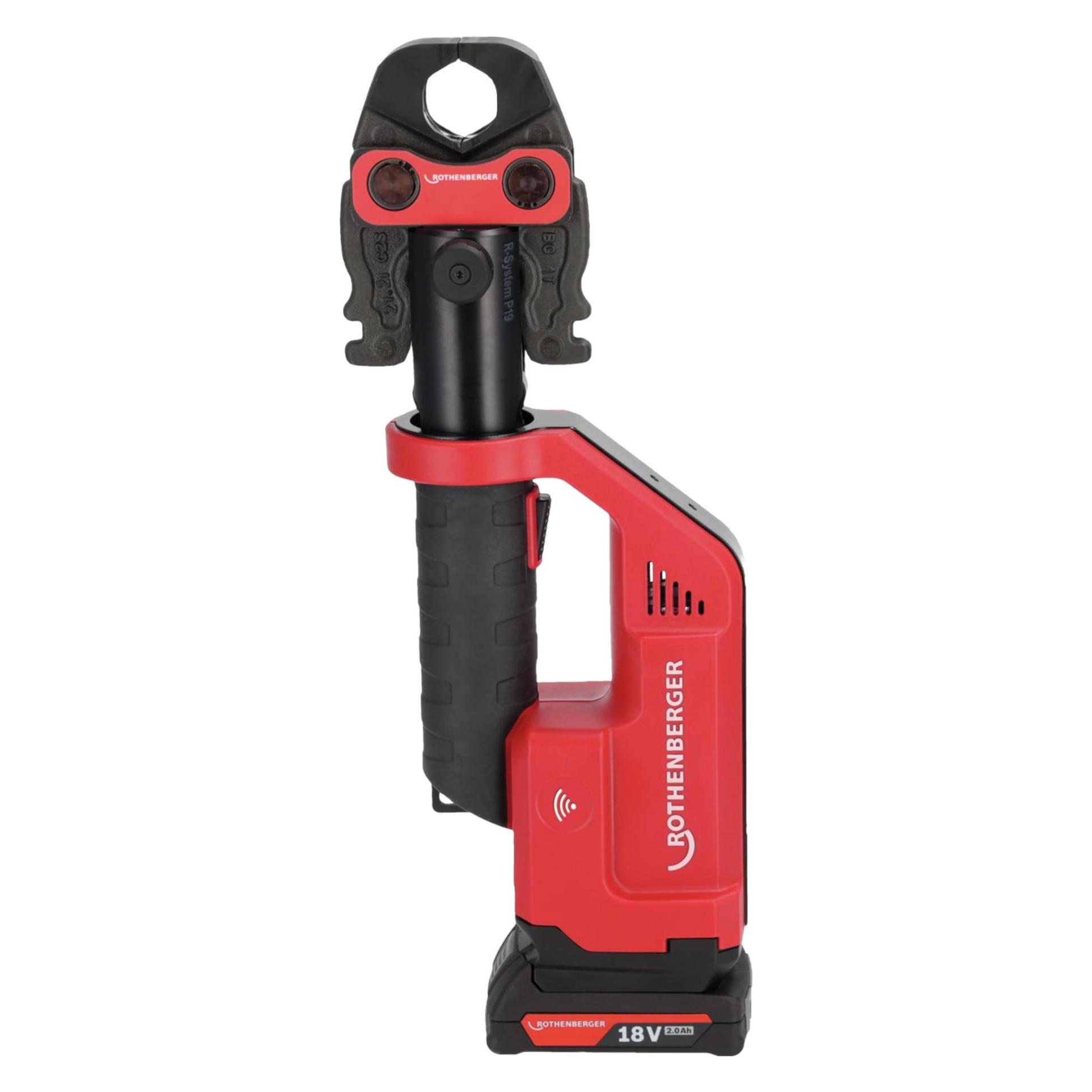 Rothenberger Akkupressmaschine ROMAX Compact III Basic SET1 AMP 19 kN 15 - 35 mm 1X2Ah, EU, ohne Pressbacken (400 mm) (1000004267)