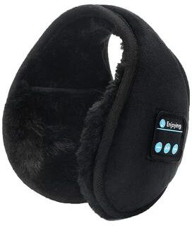 Inspire Select Bluetooth Music Earmuffs Wireless Winter Warmers   Velvet Sports Ear Warmers For Running Walking With Built in Headphone black