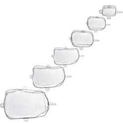WESTMARK Frischhaltedeckel-Set Silikon Square transparent