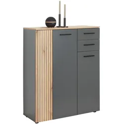 Schuhschrank Cadix Anthrazit/Eichefarben
