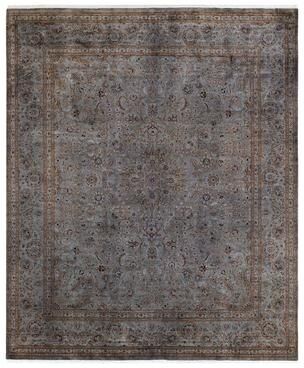 "Overton Hand Knotted Wool Vintage Inspired Modern Contemporary Overdyed Gray Area Rug - 8' 2"" x 9' 9"""
