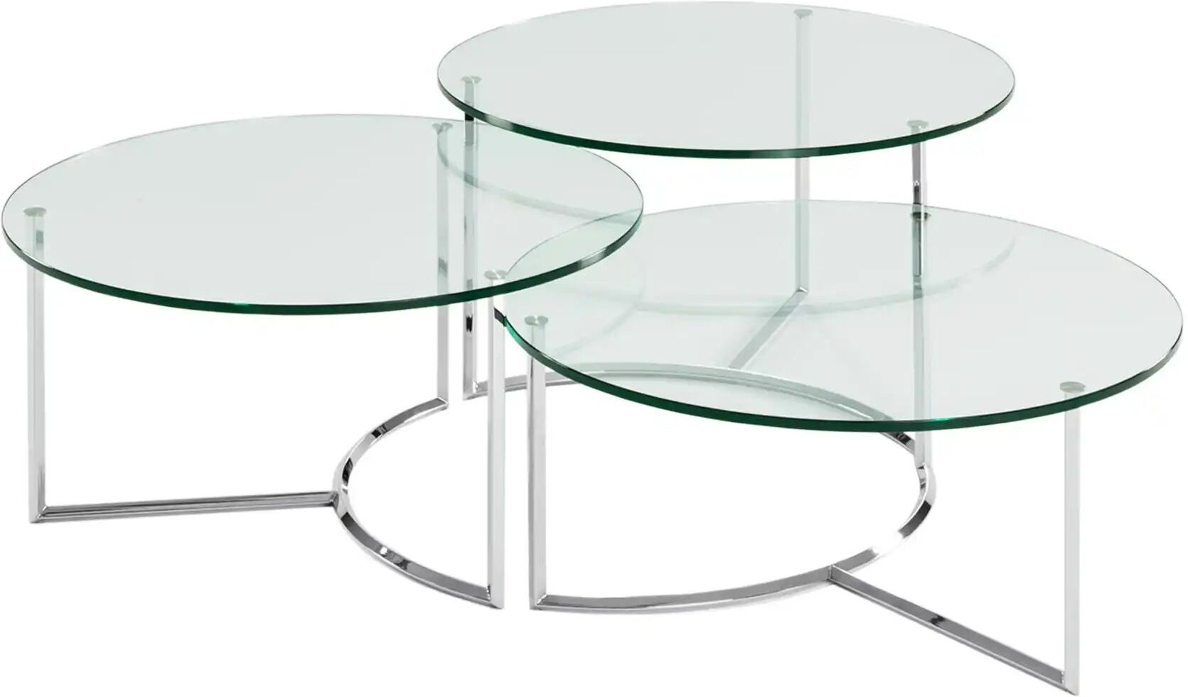 Höffner Couchtisch  Hesel ¦ transparent/klar ¦ Maße (cm): H: 41  Ø: 70