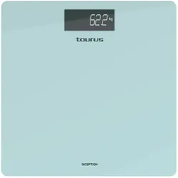 Taurus, Personenwaage, Inception Digital Bathroom Scale 28cm x 28cm Tempered Glass - Blue (180 kg)