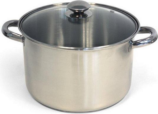 Beka Roestvrijstalen Pan met Glazen Deksel, 16 liter