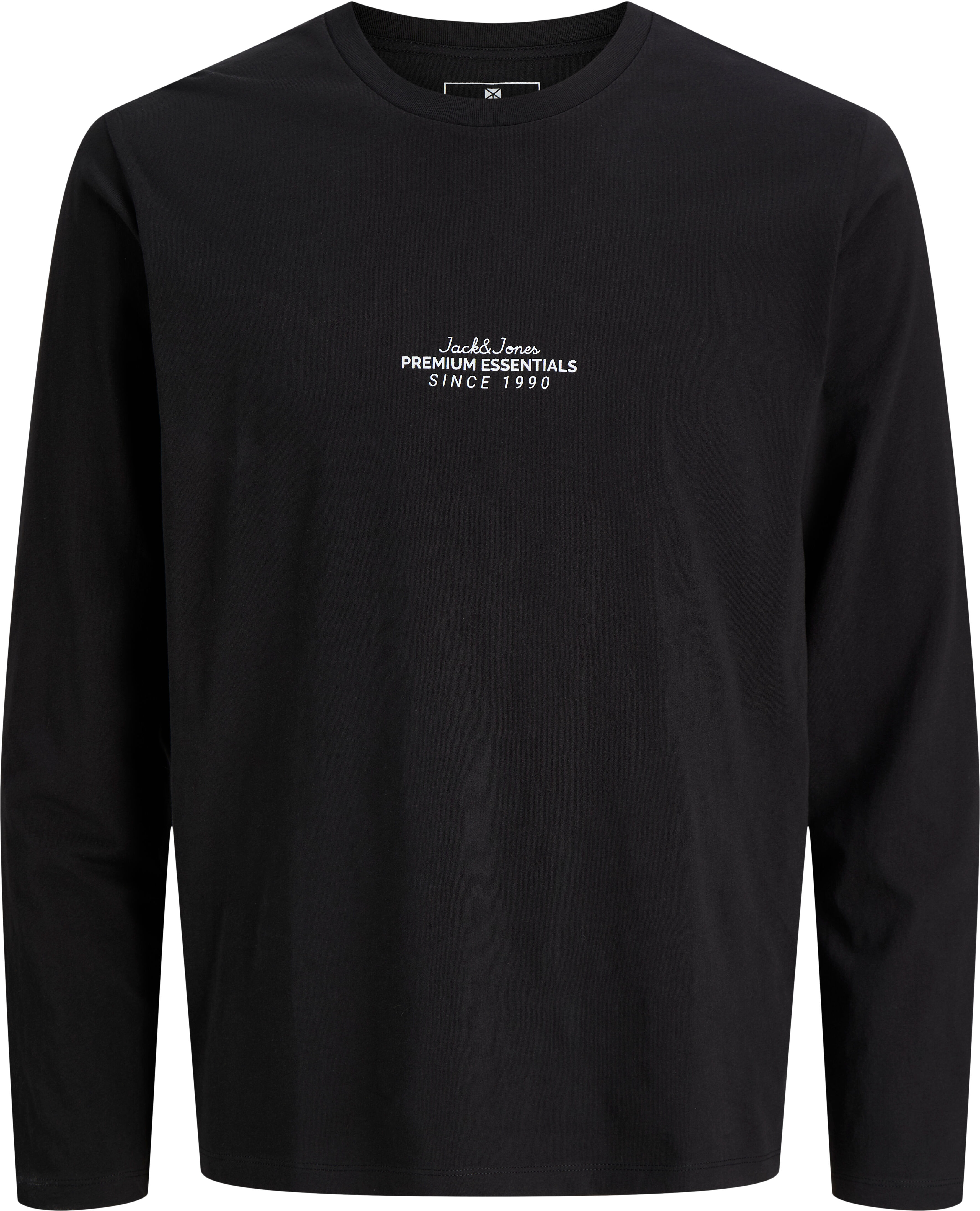 Langarmshirt JACK & JONES "JPRBLALOKI LS TEE FST", Herren, Gr. L, schwarz, Jersey, Obermaterial: 100% Baumwolle, bedruckt, regular fit normal, Rundhals, Shirts Langarmshirt, Baumwolle, regular fit schwarz L