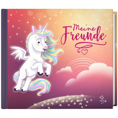 Meine Freunde – Freundebuch (Motiv: fliegendes Einhorn), Gebundene Ausgabe von Kai Renners, Renners Media